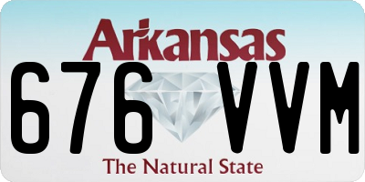 AR license plate 676VVM