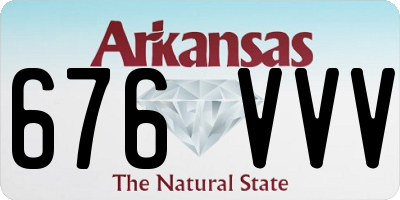 AR license plate 676VVV