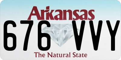AR license plate 676VVY