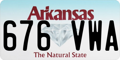 AR license plate 676VWA