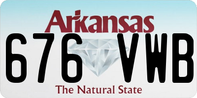 AR license plate 676VWB