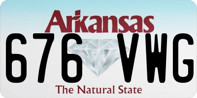 AR license plate 676VWG