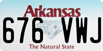 AR license plate 676VWJ