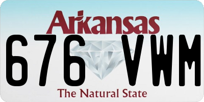 AR license plate 676VWM