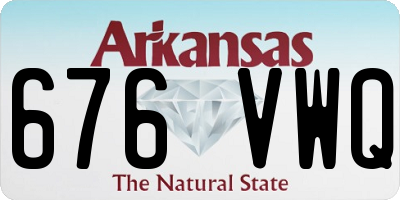 AR license plate 676VWQ