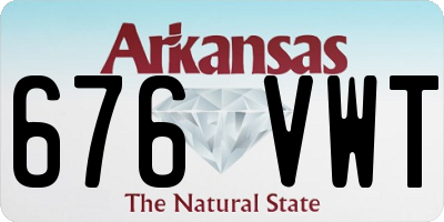 AR license plate 676VWT