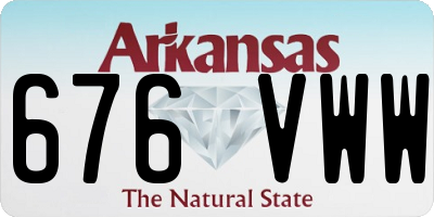 AR license plate 676VWW
