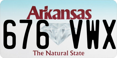 AR license plate 676VWX