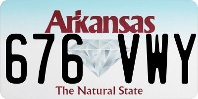 AR license plate 676VWY