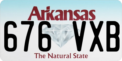 AR license plate 676VXB