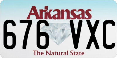 AR license plate 676VXC