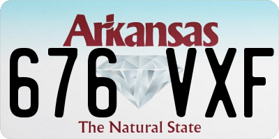 AR license plate 676VXF