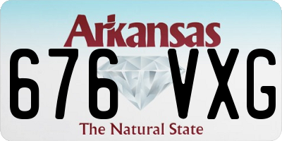 AR license plate 676VXG