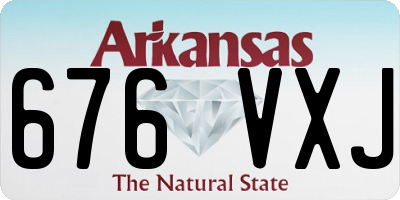AR license plate 676VXJ