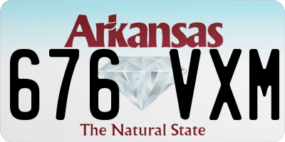 AR license plate 676VXM
