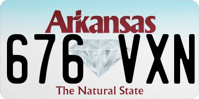 AR license plate 676VXN
