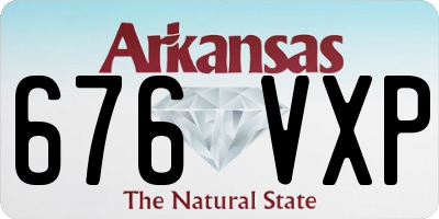AR license plate 676VXP