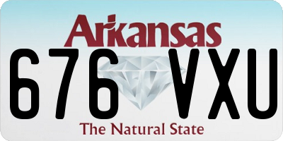 AR license plate 676VXU