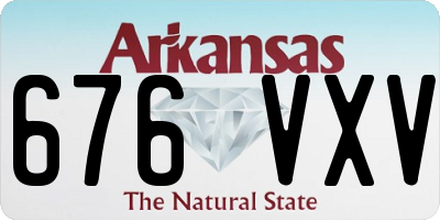 AR license plate 676VXV