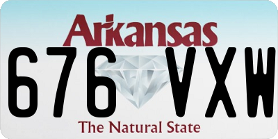 AR license plate 676VXW