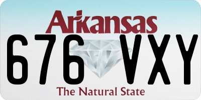 AR license plate 676VXY