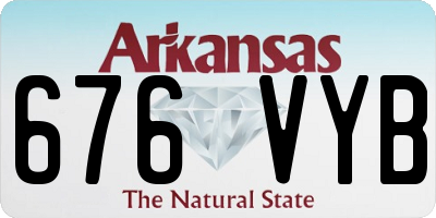 AR license plate 676VYB