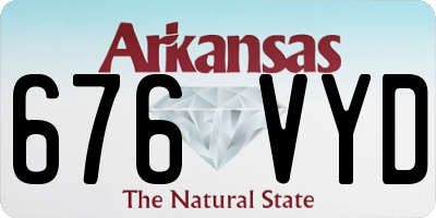 AR license plate 676VYD