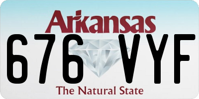 AR license plate 676VYF