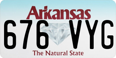 AR license plate 676VYG