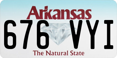 AR license plate 676VYI