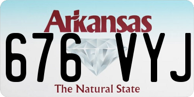 AR license plate 676VYJ