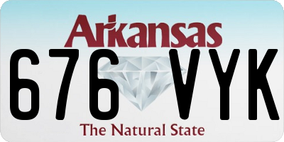 AR license plate 676VYK