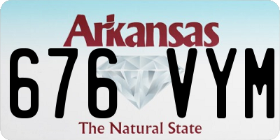 AR license plate 676VYM