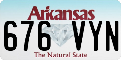 AR license plate 676VYN