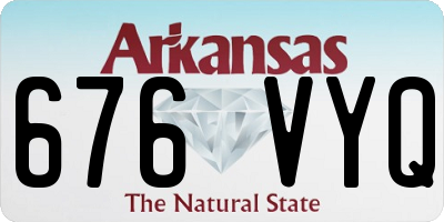 AR license plate 676VYQ