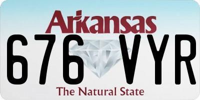 AR license plate 676VYR