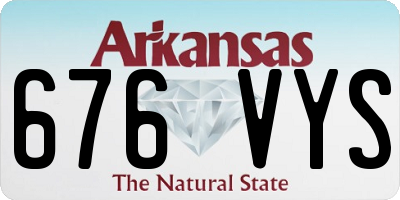 AR license plate 676VYS