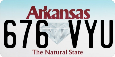 AR license plate 676VYU