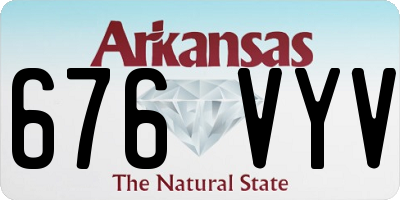 AR license plate 676VYV