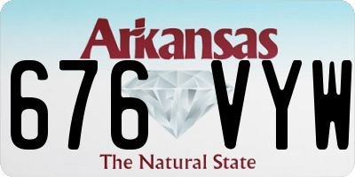 AR license plate 676VYW