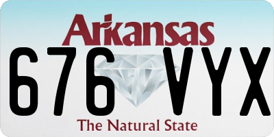 AR license plate 676VYX