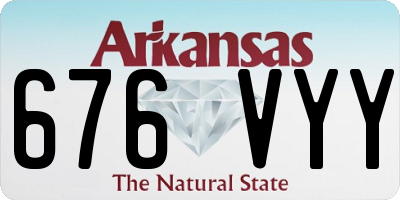 AR license plate 676VYY