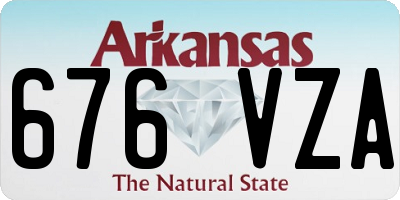 AR license plate 676VZA