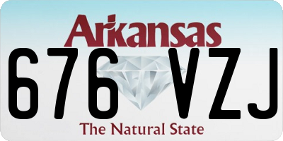 AR license plate 676VZJ