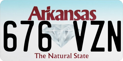 AR license plate 676VZN