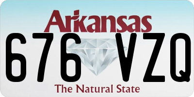 AR license plate 676VZQ