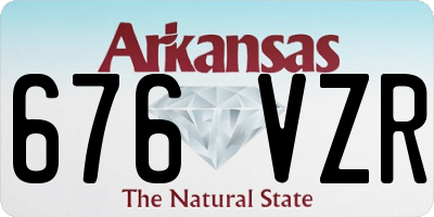 AR license plate 676VZR