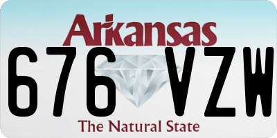 AR license plate 676VZW