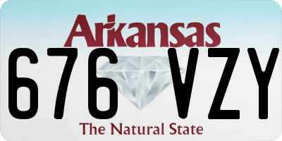 AR license plate 676VZY