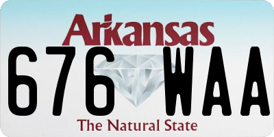 AR license plate 676WAA